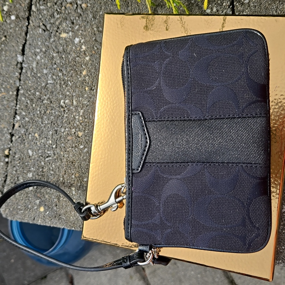 Coach Black Wristlet